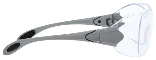 MCR Safety Glasses OG110AF Law Over The Glass Safety Dialectric Glasses, Polycarbonate Clear Lens with UV Protection, Scratch Resistant and Anti-Fog Coating , 1 Pair