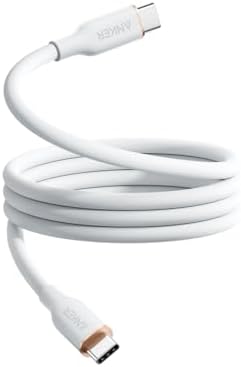 Anker USB C Cable, 240W Type C Fast Charging Flow Cord (1Pack, White, 1.8m)