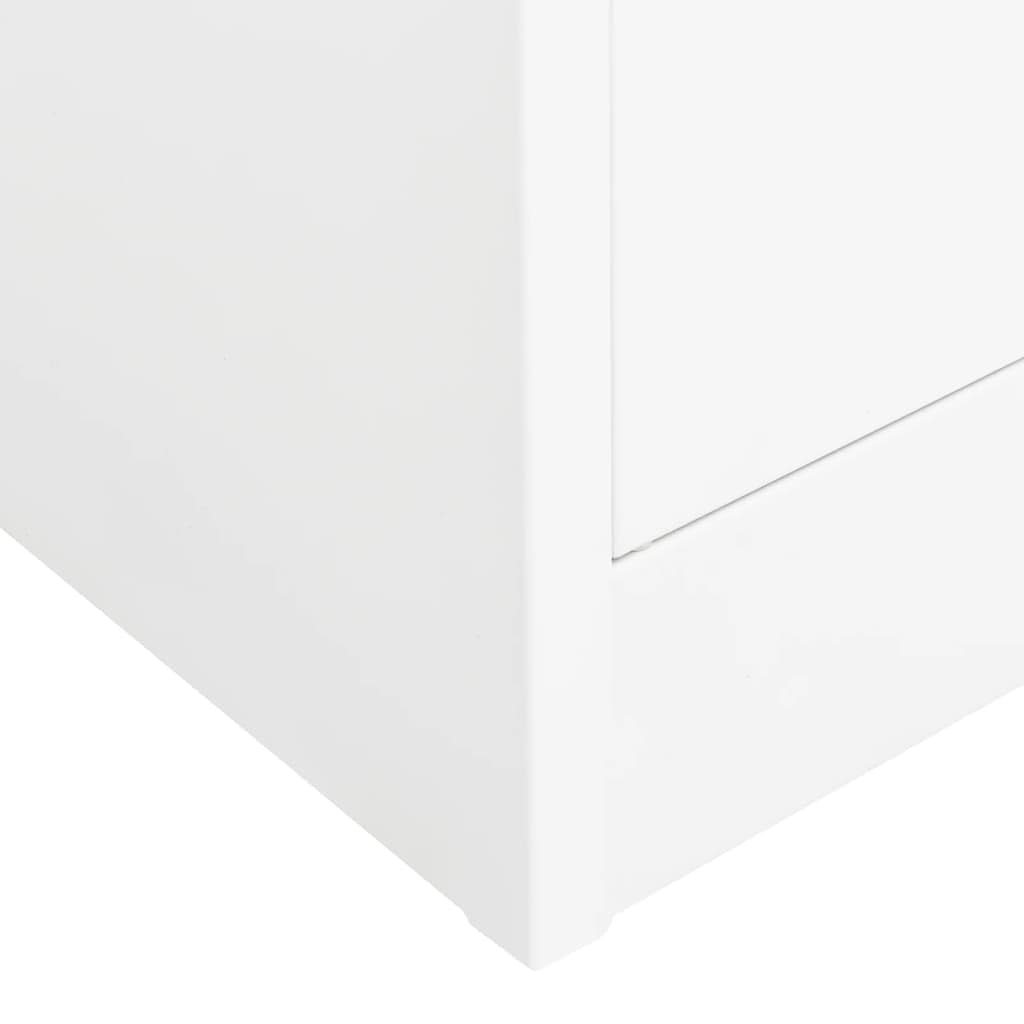 vidaXL Büroschrank Aktenschrank Metallschrank Universalschrank Stahlschrank Aufbewahrungsschrank Büromöbel Schrank Lagerschrank Weiß 90x40x180cm Stahl