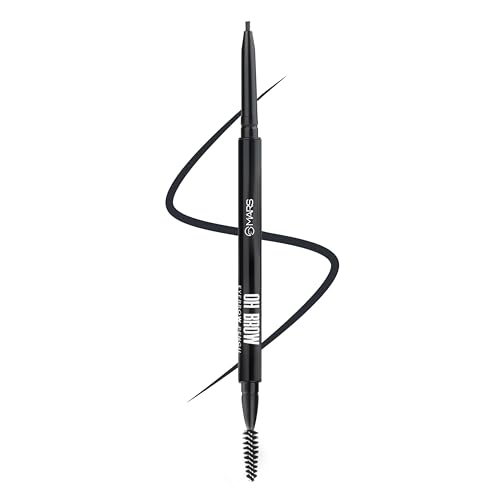 Image of MARS OH Brow Eyebrow Pencil | Micro Precision Retractable with a Spoolie | Highly Pigmented | Smudge Proof & Water Resistance | Long-Lasting | Lightweight Eyebrow Pencil | (0.1 gm) (Black)