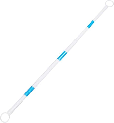 Poteau de liaison rétractable bleu à haute visibilité pour barrière de signalisation routière