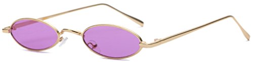 J&L Glasses Retro Gafas Para Hombres Mujeres Lente Negro Gafas, Gafas de Sol Unisex Adulto, Steampunk (gloden,purple, Clear) Cover