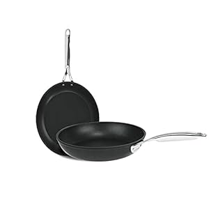 Cristel Castel Pro Ultralu Set of 2 Non-Stick 8 Inch and 9.5 Inch Frying Pans