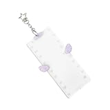 Foto-Schlüsselanhänger-Halter, 17 x 9 cm, niedlicher Acryl-Clip, transparenter Acryl-Fotohalter, langlebiger Clip, Schlüsselanhänger, Zubehör, Tasche, Geldbörse, Tasche, Valentinstag, Geburtstag