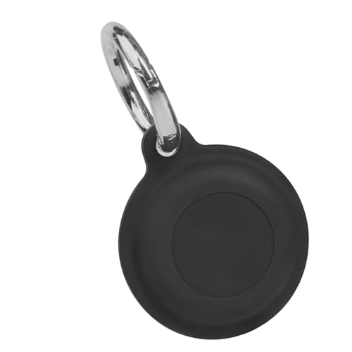 Hülle kompatibel mit Motorola Moto Tag, stoßfestes Silikon Hülle mit Schlüsselring, 360° Schutz, wasserdicht, Ultraleicht, schwarz, Robustes Anti-Verlust Cover für Schlüsselfinder, Haustiere, Alltag