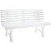 Produktbild kaiserkraft | Parkbank aus Kunststoff | mit 13 Leisten | Breite 1500 mm | weiß
