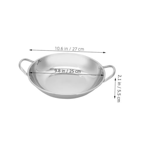 Poêle à bouillon en acier inoxydable à poignées doubles pour restaurant - 3