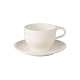 Villeroy und Boch Coffee Passion Cappuccino-Set, 2-teilig, Premium Porzellan, Weiß