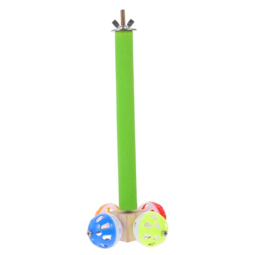 Sosoport Parrot Perch Stand with Bell Natural Bird Tree for Active Play Bird Cage Stick Parrot for Mental Stimulation Exercise