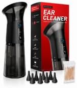 Upgraded Electric Ear Wax Removal Kit - Water Temperature Sensor & One-Piece Waste Tank - Ear Wax Cleaner with 4 Modes IPX7 Ear Irrigation Flushing System with 10 Tips DD37