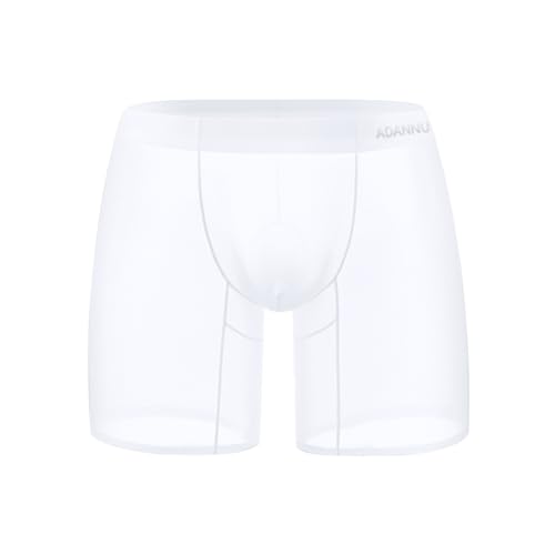 Gogobear Men's Sheer Ice Silk Boxer Briefs Sexy Super Thin Seamless Trunk Underwear Bulge Pouch Panties