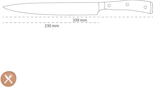 Foto von WÜSTHOF Classic Ikon Schinkenmesser 23 cm, Schwarz
