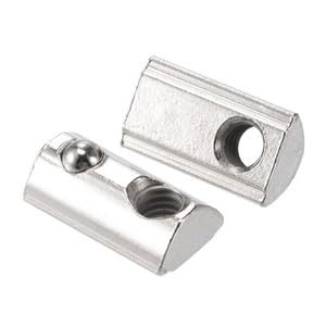 #US 50pcs M6 Roll in Spring T-nut Bolts Screw with Ball Rail with 8mm Slot