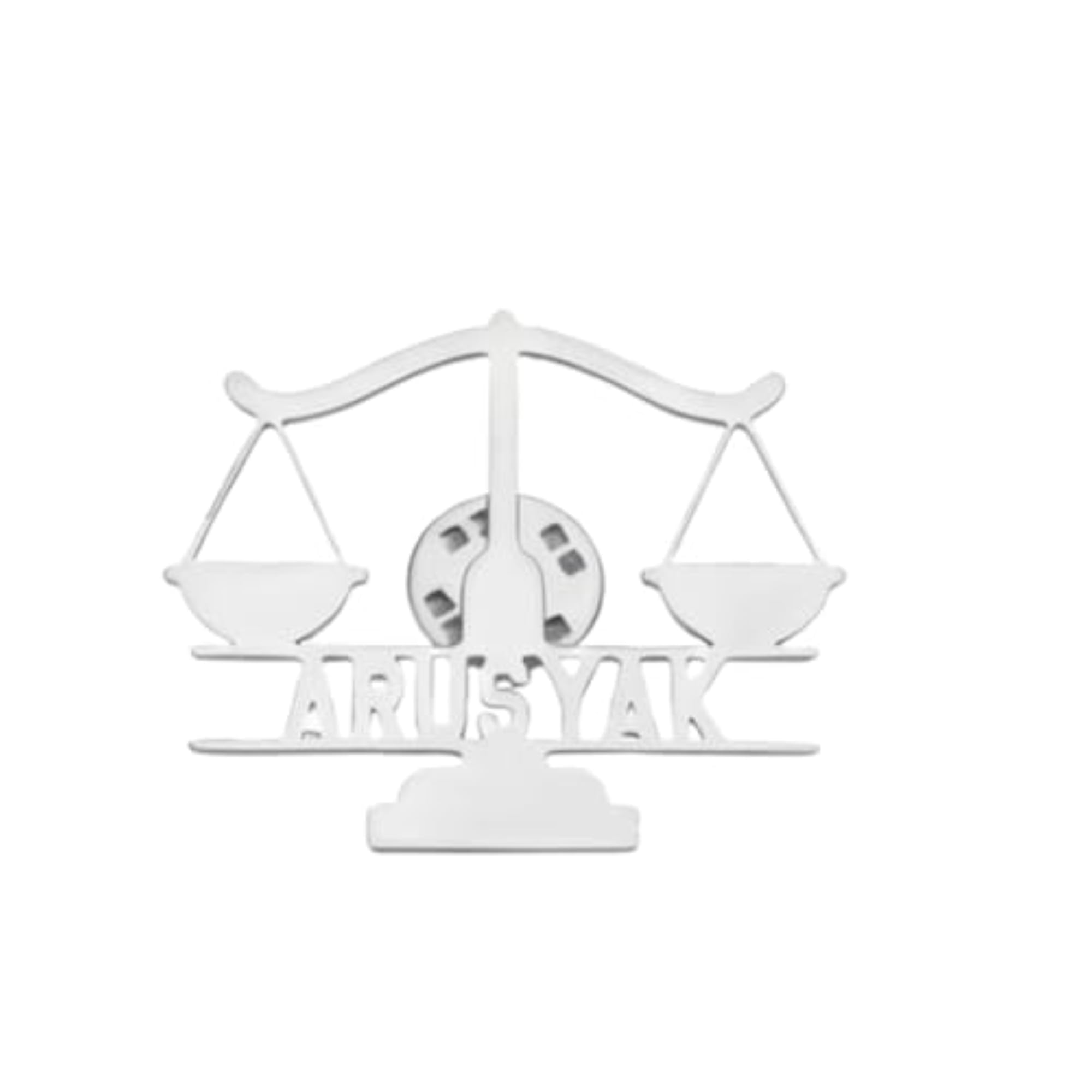Personalized Scales of Justice Initials Lawyer Brooch