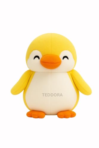 Image of Shy Penguin Soft Toy for Girls Boys Kids,Yellow,Penguin Animal Plush Stuffed Baby Teddy Gift Birthday, 18cm