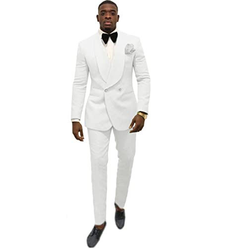 Costume Deux pièces Homme Blanc L pour éviter les fautes de goût lors des grandes soirées