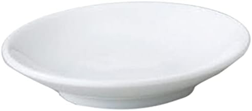 Set of 5 Chinese Accessories, White Thick 3.3 Plates, 4.0 x 0.8 inches (10.2 x 2 cm), Chinese Tableware, Ramen, Restaurant, Drinking Tea, Commercial Use, Hotel