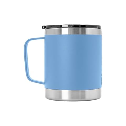 Tempercraft 10oz Vacuum Insulated Travel Camp Mug | Custom Personalized Laser Engraved Options | Stainless Steel, Double-Walled, Smoked Sliding Lid (Carolina - Blank) Cover