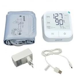 Yuwell Digital Blood Pressure Monitor, Model YE-670AR, Large LCD Display, Voice Broadcast, 74 Memory Storage, XL Cuff, Built-in Rechargeable Lithium Battery, Charger 1