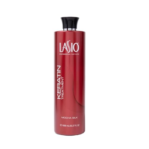 Lasio Mocha Silk keratin hair treatment- Frizz Eliminating, Strengthens & Smooths Hair with Keratin & Cacao Oil for Shine & Repair, Professional Salon Grade, Available in 15.87oz & 35.27oz Sizes