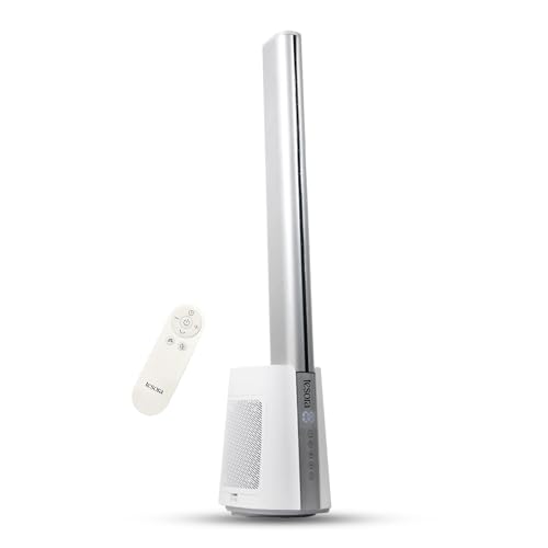 Image of Tesora Aero Stream Tower Bladeless Fan 40 inch With Digital Touch And Remote Control | 120 Oscillation | 12 Speed Settings | 12 Hour Timer (White) (Aero Stream)