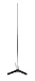 American Educational Cast Iron Triangular Base Support Stand with Black Enamel Acid Resistant Finish, 6" Legs, 1/2" Diameter x 36" Length Rod Size