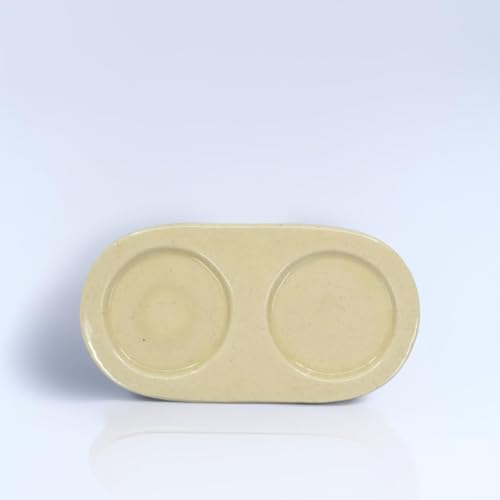 Image of Elegant Ceramic Salt Pepper Set for Dining Table & Kitchen Salt Shakers Set | Classic Design, Easy Refill, Perfect for Kitchen & Dining - 60ML (with Tray, 1 Set)