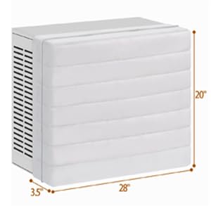 Image of Air Conditioner Cover Indoor, AC Covers for Inside Window AC Unit Cover with Reinforced Elastic String, Double Insulation, 28 inchx20 inchx3.5 inch Cream White