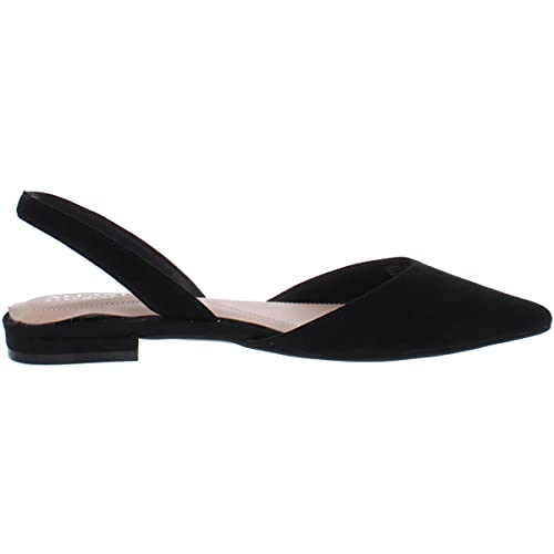 Alfani Womens Ryann Slip On Sling Back Pointed Toe Flats Black 7.5 Medium (B,M) #TOP1