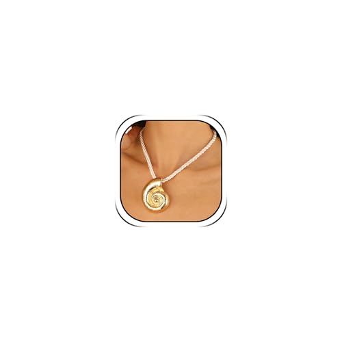 Frodete Starfish Necklace for Women Beach Necklaces Jewelry Layered Choker Drop Dangle Summer Vacation Outfits Theme Conch Seashell Accessories Ocean Pendant Dress Costume