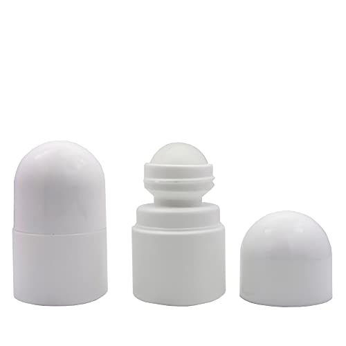 JIHUOO 6 Stück 30ml Kunststoff Leer Roller Flaschen Nachfüllbares Roll On Flaschen Aromatherapie Flaschen mit Rollenkugel