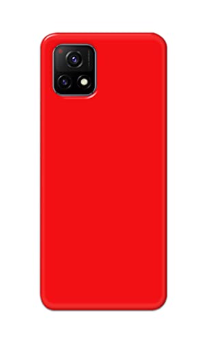 Image of Printed Hard Back Cover Case for Vivo Y52s | Vivo Y72 5G | Vivo Y31s 5G | Vivo Y52s t1 Back Cover (Plain Red) -1803
