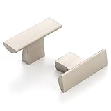 ASKANO Pack of 10, Brushed Nickel, T-bar Kitchen Cabinet Knobs AK1098 | Modern Cabinet Handles, Soli