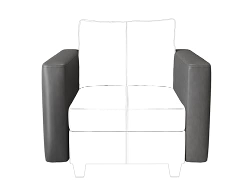 EASE MOOSE Armrest Module for Modular Sectional Sofa, Faux Leather Side Armrests for Convertible Sectional Modular Sofa Couch