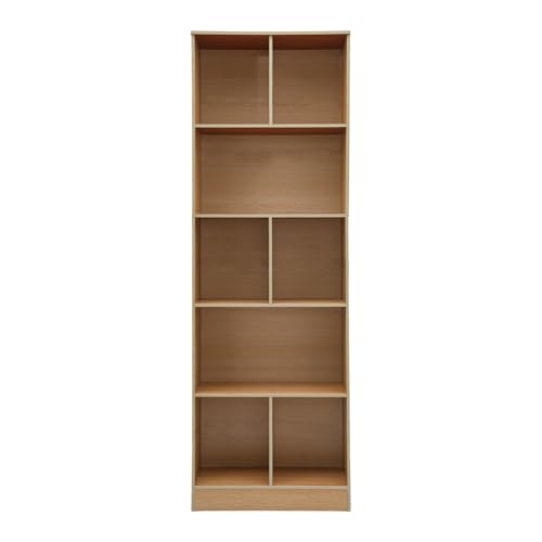 Cutycaty Librería de 5 niveles, estantería de almacenamiento abierta, estantería de cubo independiente, estantería de pie, 60 x 24 x 180 cm (madera)
