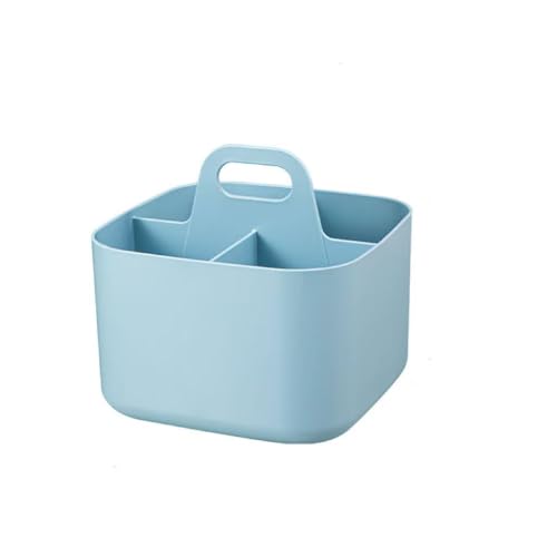Image of Stackable Portable Handheld Organiser, Multi-Purpose Desktop Divider Organiser Basket for Crafts or School Supplies Desk, Office, Stationery Pencil Holder, Dorm Room(Blue)
