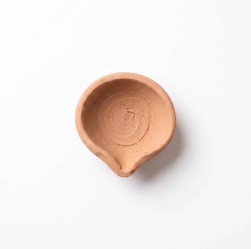 Terracotta (Pack of 25) Table Diya Set (Height: 1 inch)-image-1