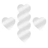 EXCEART 6 Pezzi Specchio da Parete a Cuore in Acrilico senza Cornice