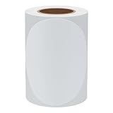Hybsk White Permanent Color-Code Dot Stickers Round Semi Gloss Paper Stickers Adhesive Label (4 inch)