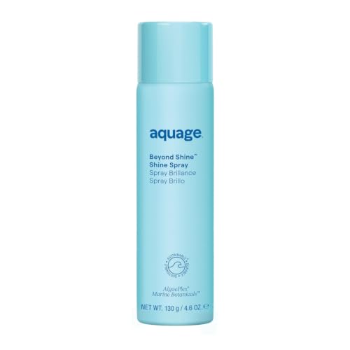 Aquage Beyond Shine Spray - Fine-Mist Hair Shine Spray and Thermal Heat Protectant for Frizzy Coarse & Color-Treated Hair - Brilliant Gloss and Smoothness with AlgaePlex Marine Botanicals (4.6 oz)