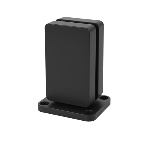 Pince pour garde-corps en verre noir avec couvercle de base robuste et rigide