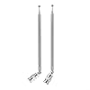 Glewi 2-Pack 7-Section Telescopic BNC Antenna, 25-1300MHz VHF UHF AM FM, for Radio Scanner Receiver Ham for Walkie Talkie, Silver #1
