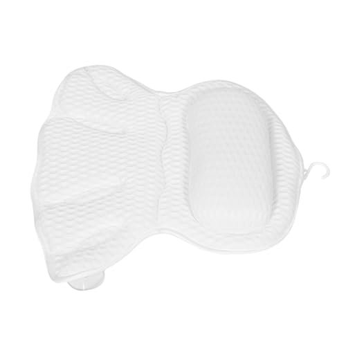 FRCOLOR Bath Pillow for Tub Luxury Ergonomic Headrest with Suction Cups Comfortable Neck Back Support Machine Washable Bath Cushion Versatile Use for Bathtubs Beds and Travel