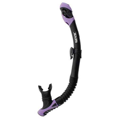 Snorkel SEAC Reverse Dry con boquilla giratoria que reduce la fatiga mandibular