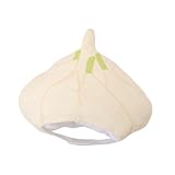 YIUPEDRFG Sombrero de ajo para Cosplay, Adorno Artesanal único, Accesorio para la Cabeza, Ideal para Bailes de máscaras y Eventos temáticos, y Disfraz Reutilizable Halloween. Presenta una Cabeza ajo