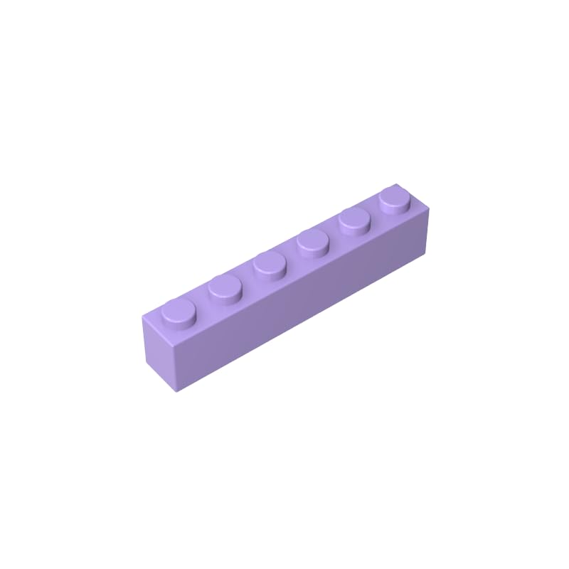 3009 Basic Bricks Brick 1x6 50 Pieces GDS-535 Compatible with Lego Building Blocks Color:Lavender โ image 1
