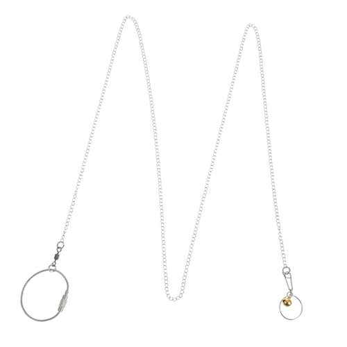 BCOATH Foot Ring Bird Collar Parrot Leash 1m Steel Chain Safe for Outdoor Flying Training