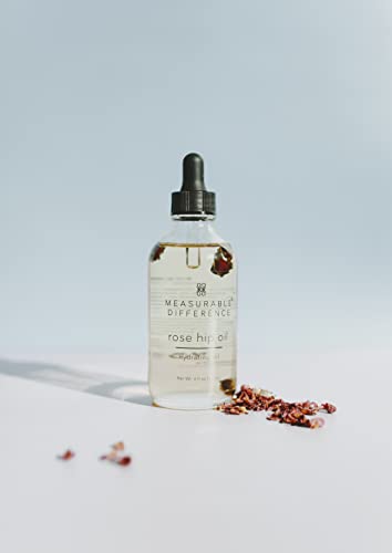 Measurable Difference Rose Hip Hydrating Oil For Face & Body, 4 Oz - Absorbs Quickly To Nourish Skin And Help Prevent Premature Signs Of Aging #TOP3