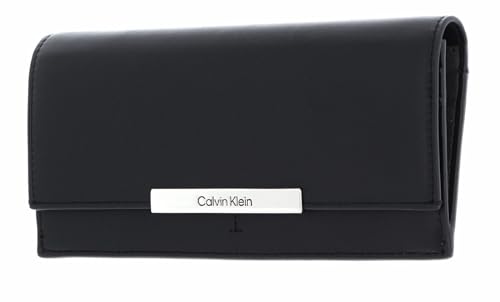 Calvin Klein CK Linear Trifold Wallet CK Black : portefeuille fin pour organiser cartes et billets