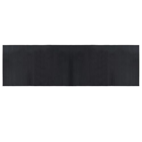 vidaXL Tapis rectangulaire Noir 60x200 cm Bambou, Tapis de Salon, Tapis rectangulaire, Tapis Moderne, Tapis de Chambre à Coucher, Tapis en Bambou